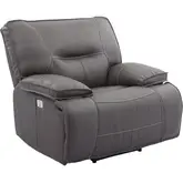 Spartacus Power Recliner in Haze Grey Leatherette