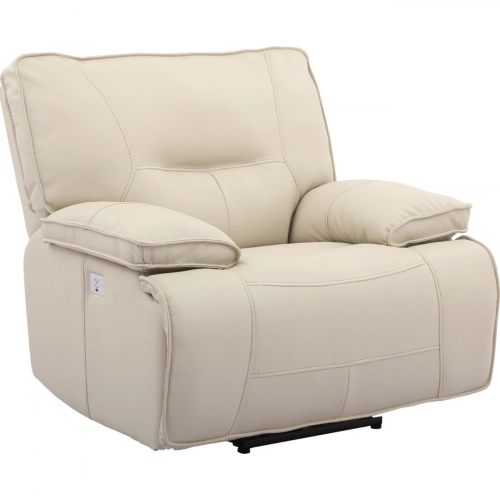 Spartacus Power Recliner in Oyster Cream Leatherette