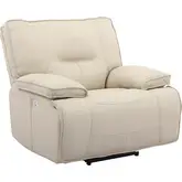 Spartacus Power Recliner in Oyster Cream Leatherette