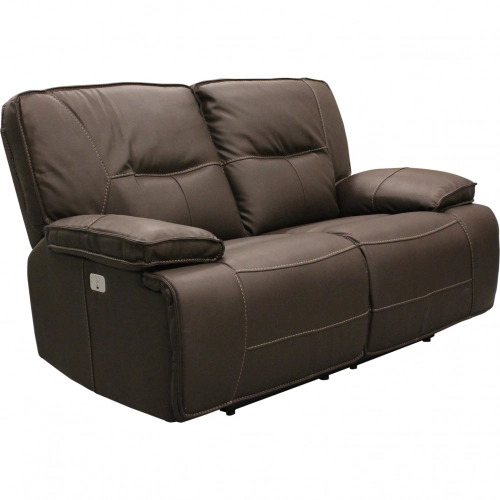 Spartacus Power Reclining Loveseat in Chocolate Brown Leatherette