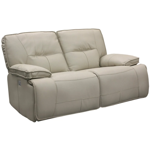 Spartacus Power Reclining Loveseat in Oyster Cream Leatherette