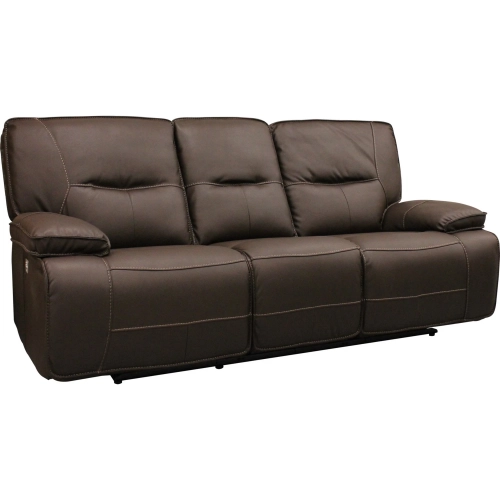 Spartacus Power Reclining Sofa in Chocolate Brown Leatherette
