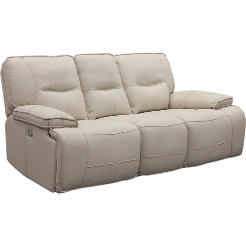 Spartacus Power Reclining Sofa in Oyster Cream Leatherette
