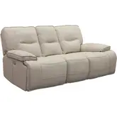 Spartacus Power Reclining Sofa in Oyster Cream Leatherette