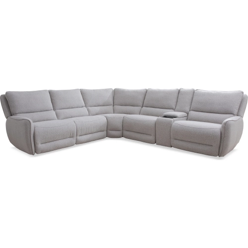 Stellar 6 Piece Modular Power Reclining Sectional Sofa in Neutral Fabric