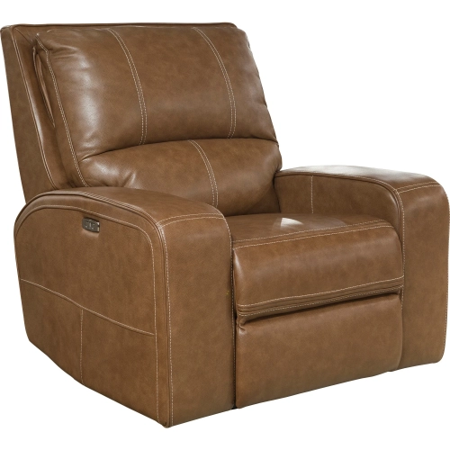 Swift Power Recliner in Bourbon Brown Top Grain Leather