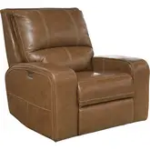 Swift Power Recliner in Bourbon Brown Top Grain Leather