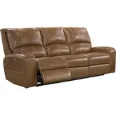 Swift Power Reclining Sofa in Bourbon Brown Top Grain Leather