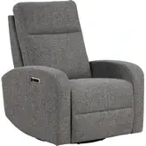 Thriller Power Swivel Glider Recliner in Grey Fabric
