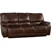 Vail Sofa Dual Power Recliner with USB & Power Headrests in Burnt Sienna Leather