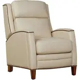 Vermont Manual Pushback Recliner in Pearl Glow Cream Top Grain Leather