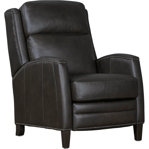 Vermont Manual Pushback Recliner in Slate Gray Top Grain Leather