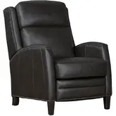 Vermont Manual Pushback Recliner in Slate Gray Top Grain Leather