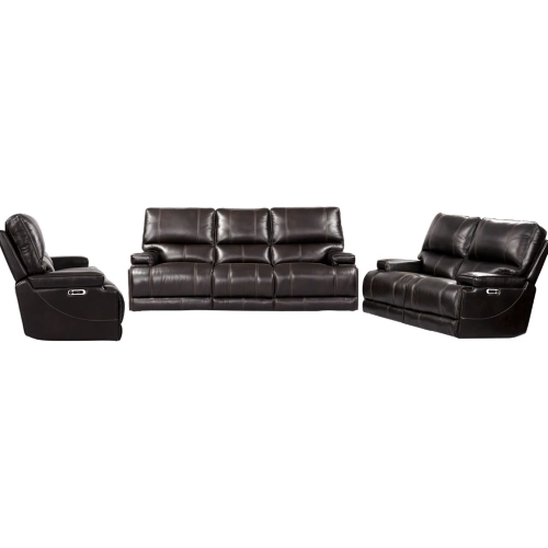 Whitman Freemotion Power Reclining Sofa Set in Verona Linen Beige Top Grain Leather