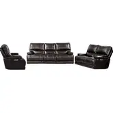 Whitman Freemotion Power Reclining Sofa Set in Verona Linen Beige Top Grain Leather
