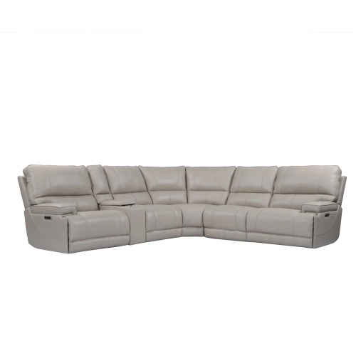 Whitman 6 Piece FreeMotion Power Cordless Reclining Sectional Sofa in Linen Leather