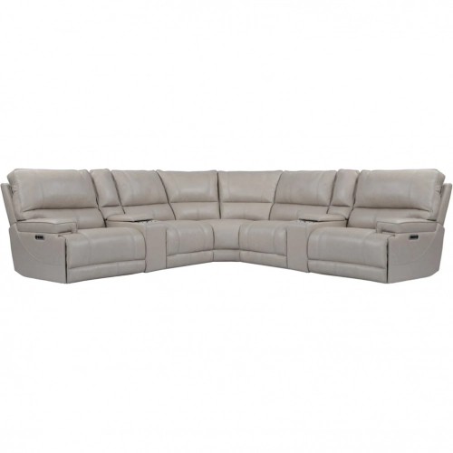Whitman 7 Piece FreeMotion Power Cordless Reclining Sectional Sofa in Linen Leather