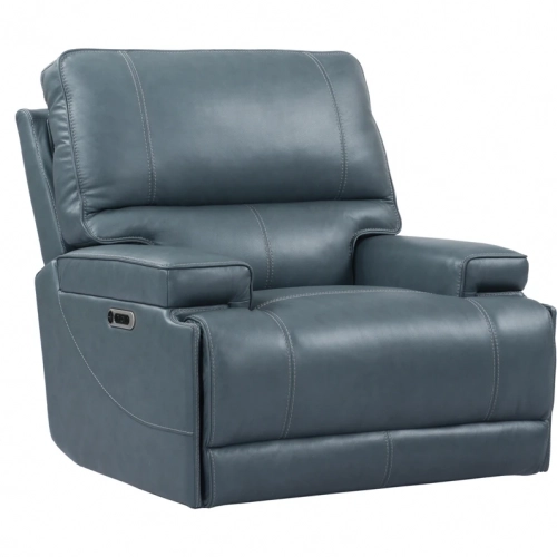 Whitman FreeMotion Power Cordless Recliner in Azure Top Grain Leather