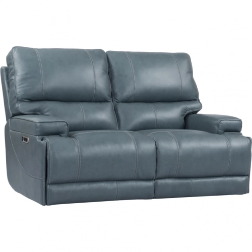 Whitman FreeMotion Power Cordless Loveseat in Azure Top Grain Leather