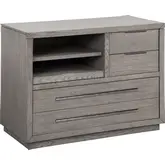 Pure Modern File Cabinet in Moonstone Grey Wood