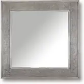 Crossings Serengeti Square Wall Mirror in Sandblasted Grey Wood