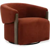 Finley Island Rust Swivel Accent Chair