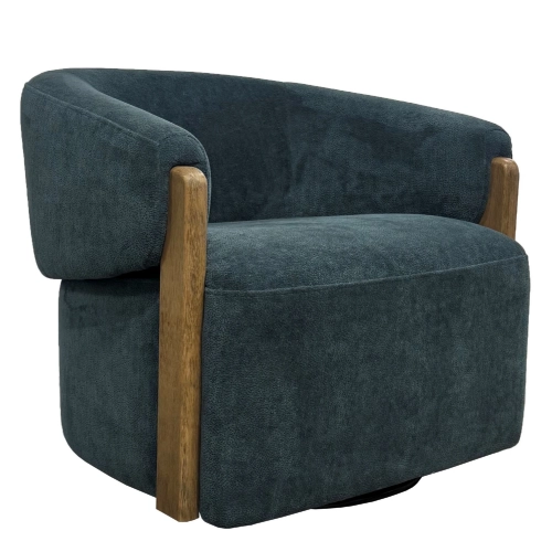 Finley Island Teal Swivel Accent Chair
