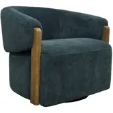 Finley Island Teal Swivel Accent Chair