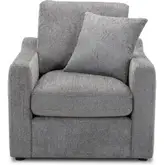 Surrender Accent Chair in Burmese Nature Grey Fabric