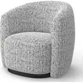 Tatum Swivel Accent Chair in Nightshade Grey Fabric