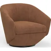 The Twist Accent Swivel Chair in Rust Fabric