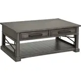 Sundance Cocktail Table in Smokey Grey Finish