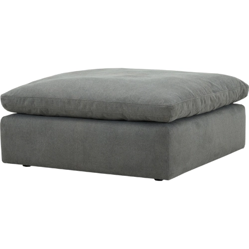 Exhale Ottoman in Thunder Gray Fabric