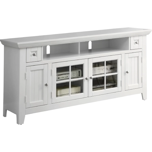 Tidewater 62" TV Stand Console in Vintage White