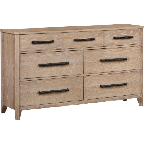 Breckenridge 7 Drawer Dresser in Mocha Brown Wood