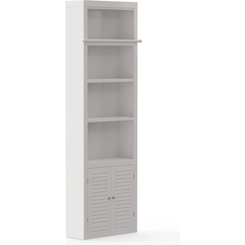 Boca 32" Open Top Bookcase in Cottage White Wood