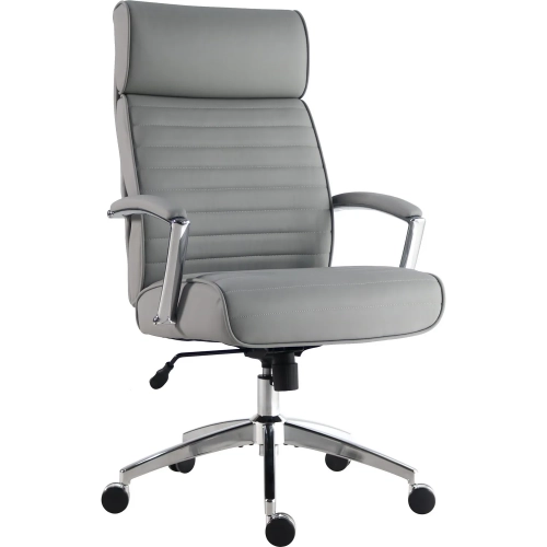Tall Office Chair in Soft Grey Vegan Leather