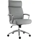 Tall Office Chair in Soft Grey Vegan Leather
