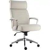 Tall Office Chair in Soft Natural Cream Vegan Leather