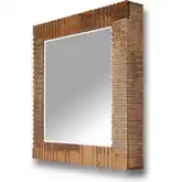 Crossings Downtown Wall Mirror in Amber Solid Mango Wood