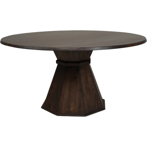 Portico 60" Round Dining Table in Warm Brown Mango Wood
