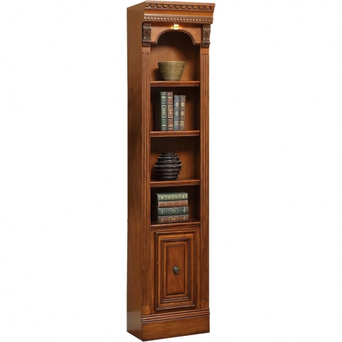 Huntington 21" Open Top Bookcase in Antique Vintage Pecan Brown Wood