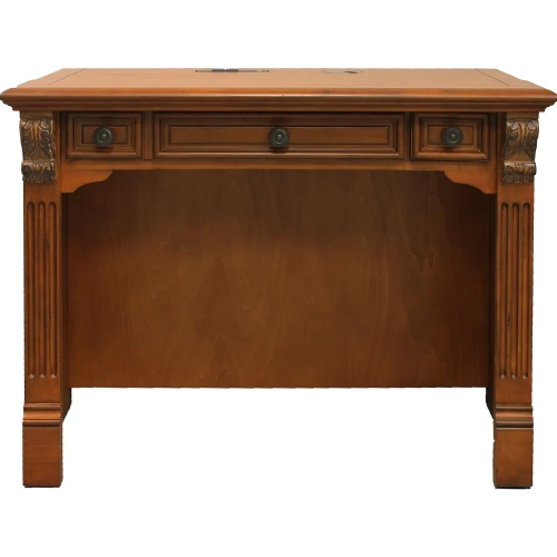 Huntington Library Desk in Antique Vintage Pecan Brown Wood