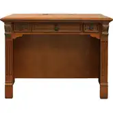 Huntington Library Desk in Antique Vintage Pecan Brown Wood