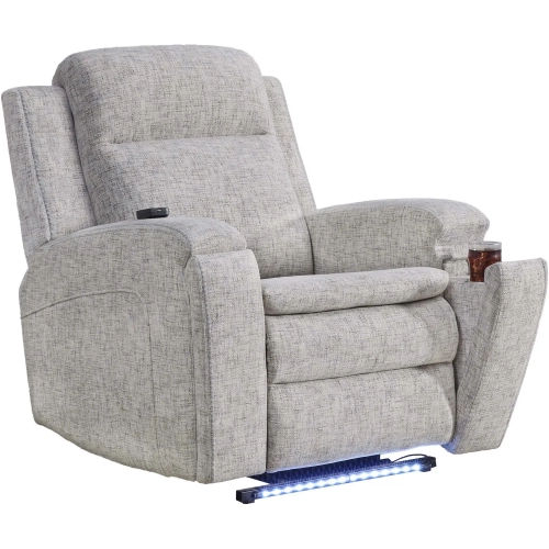 Armstrong Power Recliner with Heat Massage & Auto Glide in Shore Gray Fabric