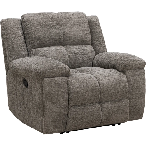 Buster Manual Recliner in Cabot Stone Brown Velvet Fabric