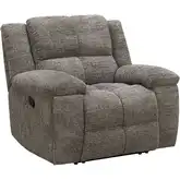 Buster Manual Recliner in Cabot Stone Brown Velvet Fabric