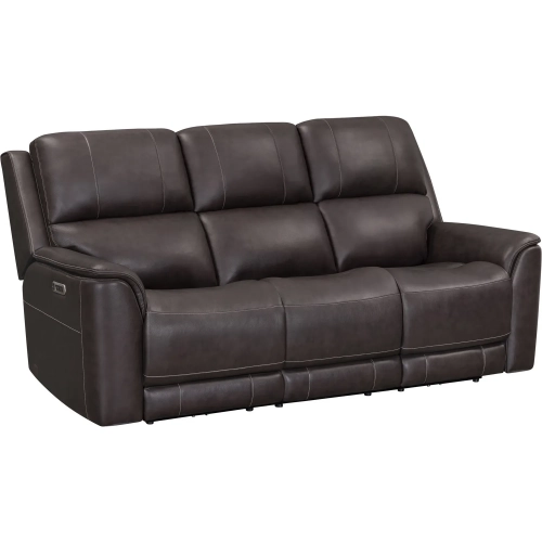 Easton Zero Gravity Power Recline Sofa in Brown Top Grain Leather
