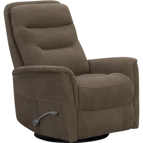 Gemini Manual Swivel Glider Recliner in Shiitake Brown Fabric