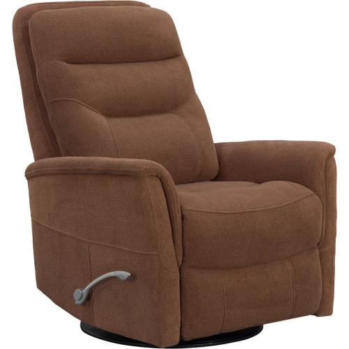 Gemini Manual Swivel Glider Recliner in Terracotta Rust Fabric